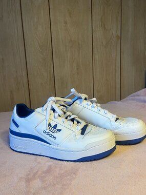 adidas Forum Bold Sneakers – White/Blue – Women’s US 6.5 / EU 38